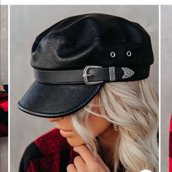 Vici Accessories - Vici buckle up leather cap